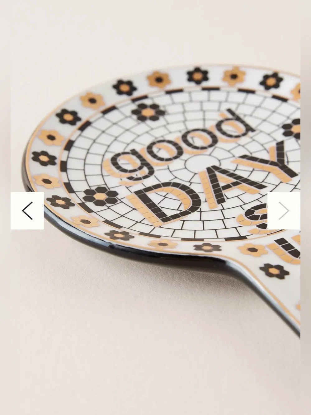 Anthropologie Bistro Tile 24k Gold Spoon Rest